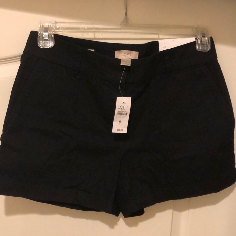New Loft outlet black cotton summer shorts!